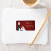 Festive Funny Chic Llama & Sheep Return Address Adressaufkleber (Insitu)