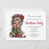 Festive Funny Grandma Christmas Event Invitation Einladung (Vorderseite)