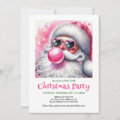 Festive Funny Santa Heart Glasses Christmas Invite Einladung (Vorderseite)