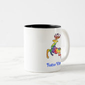 Festive Gefärbte Krawatte Rentier Tasse (VorderseiteRechts)