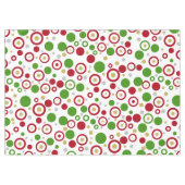 Festive geometrische Weihnachts Rot Grün Silber Go Tischdecke (Vorderseite (Horizontal))