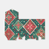 Festive geometrische Weihnachtsweihnachtsweihe Geschenkschachtel (Ungefaltet)