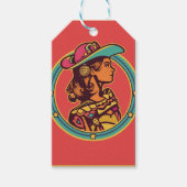 Festive Gift Tag – Holiday Cat & Pumpkin Design Geschenkanhänger (Vorderseite)