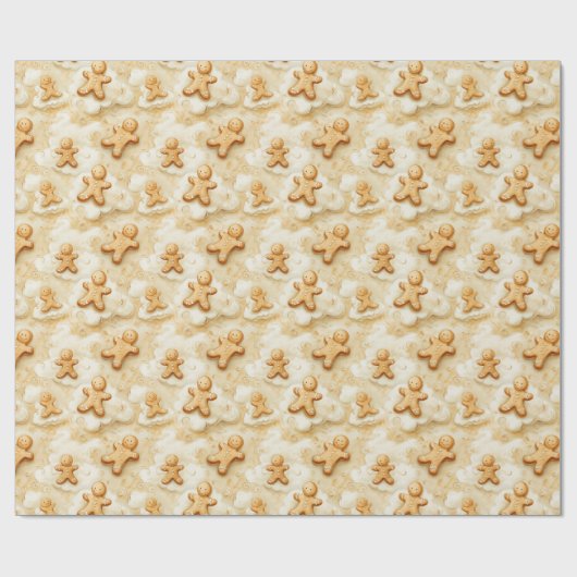 Festive Gingerbread Cookie Swirl  Geschenkpapier (Flach)