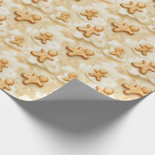 Festive Gingerbread Cookie Swirl  Geschenkpapier (Ecke)