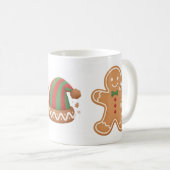 Festive Gingerbread & Elf Hat Christmas Mug Kaffeetasse (VorderseiteRechts)