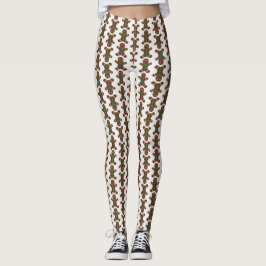 Festive Gingerbrot Man Weihnachtsmuster Leggings