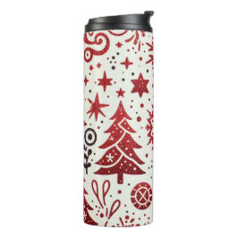 Festive Glitter Christmas Thermal Tumbler Thermosbecher