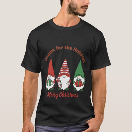 Festive Gnome Friends Christmas T-Shirt (Vorderseite)