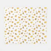 Festive Gold Confetti Hörgeschenk Fleecedecke (Vorderseite (Horizontal))