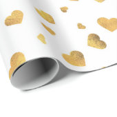 Festive Gold Confetti Hörgeschenk Geschenkpapier (Rolleneckpunkt)