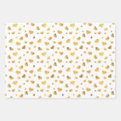 Festive Gold Confetti Hörgeschenk Geschenkpapier Set (Vorderseite)