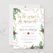 Festive Gold 'Dies ist die Weihnachtsfeier Magneteinladung (Vorderseite)