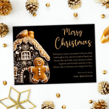 Festive Gold Gingerbread Frohe Weihnachten
