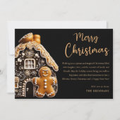 Festive Gold Gingerbread Frohe Weihnachten (Vorderseite)