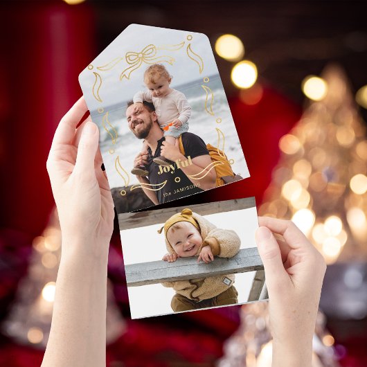 Festive Gold Line Gezeichnet Multifunktionsrahmen All In One Einladung