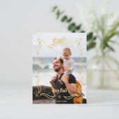 Festive Gold Line Gezeichnet Multifunktionsrahmen  Feiertagspostkarte (Stehend Vorderseite)