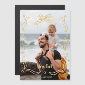 Festive Gold Line Gezeichnet Multifunktionsrahmen Magnetkarte (Vorne/Hinten)