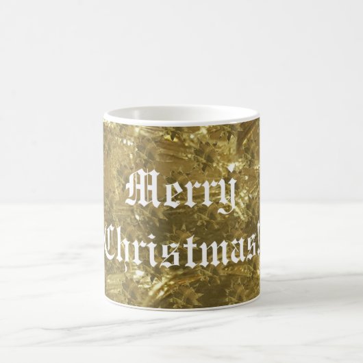 Festive Gold Stars Frohe Weihnachts-Kaffee-Tasse Kaffeetasse (Mittel)