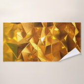 Festive golden background with triangles, bathroom badehandtuch (Badehandtuch)