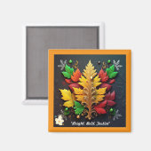 "Festive Golden Elegance" Magnet (Vorderseite/Rückseite)