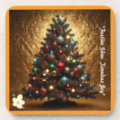 "Festive Golden Glitzern" Getränkeuntersetzer (Vorderseite)