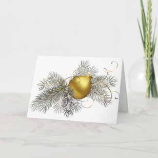 Festive Goldene Dekoration Feiertagskarte