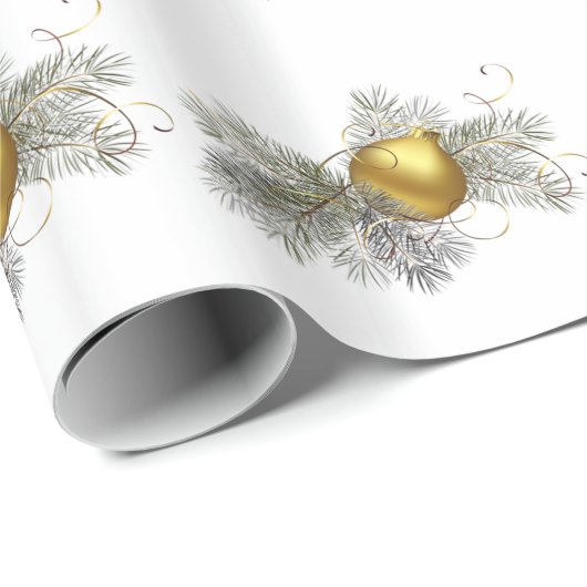 Festive Goldene Dekoration Geschenkpapier (Rolleneckpunkt)