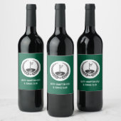 Festive Golf Club Sparkling Wine Gift Label Weinetikett (Flaschen)