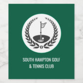 Festive Golf Club Sparkling Wine Gift Label Weinetikett (Einzelnes Label)