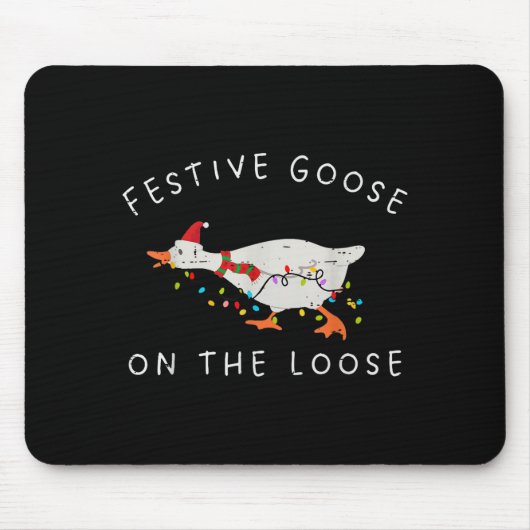 Festive Goose On The Loose Christmas Duck Light Xm Mousepad (Vorne)