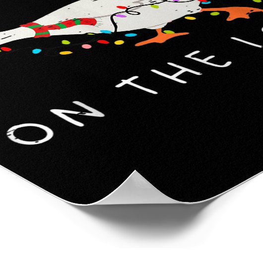 Festive Goose On The Loose Christmas Duck Light Xm Poster (Ecke)