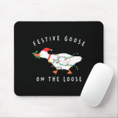Festive Goose On The Loose Christmas Santa Silly G Mousepad (Mit Mouse)