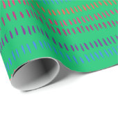 Festive Green and Dash Print 6 ft Roll, Matte Geschenkpapier (Rolleneckpunkt)