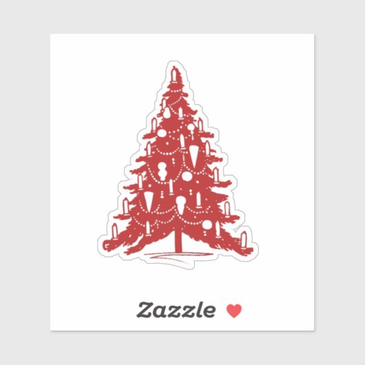 Festive Green and White Holiday Christmas Aufkleber (Blatt)