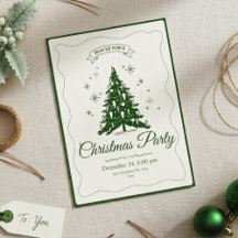 Festive Green and White Holiday Christmas