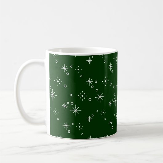 Festive Green and White Holiday Christmas Kaffeetasse (Links)