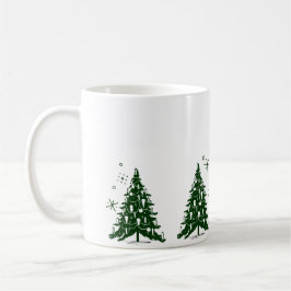 Festive Green and White Holiday Christmas Kaffeetasse