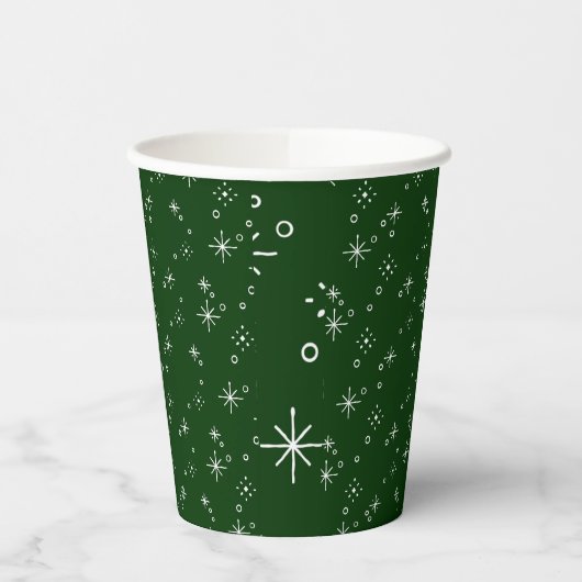 Festive Green and White Holiday Christmas Pappbecher (Links)