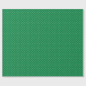 Festive Green and White Stars Pattern Geschenkpapier (Flach)