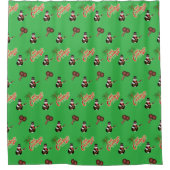 FESTIVE GREEN Trini Christmas Duschvorhang (Vorderseite)