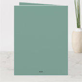 Festive Green & White Script Merry Christmas Photo Karte (Rückseite)