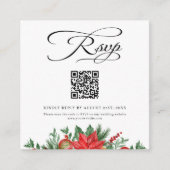 Festive Greenery QR Code Hochzeitswebsite UAWG Begleitkarte (Vorderseite)