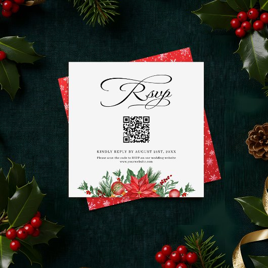 Festive Greenery QR Code Hochzeitswebsite UAWG Begleitkarte