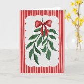 Festive Greenery Watercolor Holiday Card Karte (Gelbe Blume)