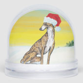 festive greyhound schneekugeln (Vorderseite)