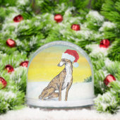 festive greyhound schneekugeln (Weihnachten)