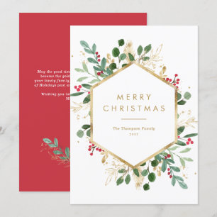 Festive Grüne Gold Foil Rahmen Frohe Weihnachten