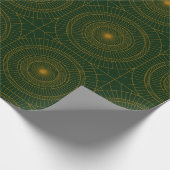 Festive Grüne Moderne Art Deco Gold Muster 105 Geschenkpapier (Ecke)