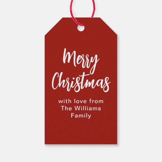 Festive Grüne Red Holly Berry Custom Christmas Geschenkanhänger (Rückseite)